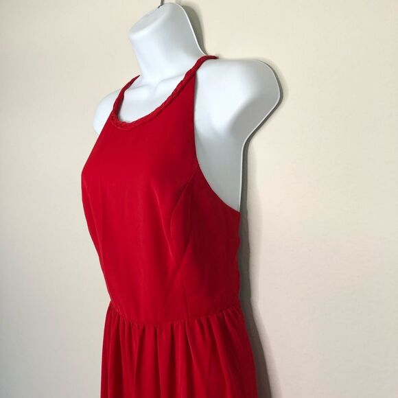 NWT DRESS THE POPULATION Asa Halter Neck Maxi Sun Dress XS - Picture 8 of 11